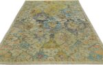 Whole View Of Room Size Decorative Modern Turkish Oushak Rug 60426 by Nazmiyal NYC