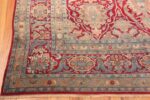 Corner Of Oversized Antique Persian Shield Design Kerman Rug 70810 by Nazmiyal NYC