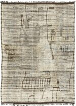 Earthy Tones Modern Moroccan Rug 60553 by Nazmiyal NYC