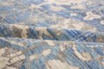 Pile Of Decorative Beige and Blue Modern Turkish Oushak Rug 60504 by Nazmiyal NYC