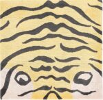 Small All Silk Modern Tiger Custom Area Rug Sample #60107 by Nazmiyal Antique Rugs