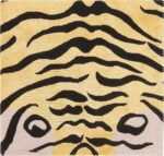 Small Wool and Silk Modern Custom Tiger Rug Sample #60106 by Nazmiyal Antique Rugs