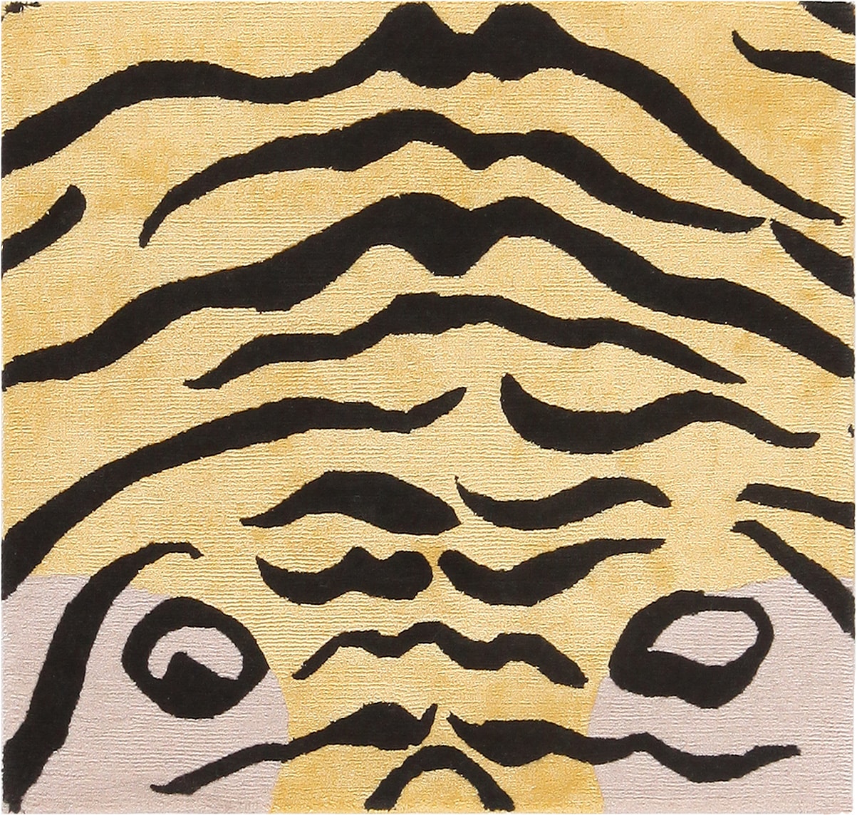 Custom Rug Ref #601061 Wool & Silk Custom Tiger Design Rug