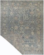 Top View Of Decorative Room Size Modern Turkish Oushak Rug 60507 by Nazmiyal NYC