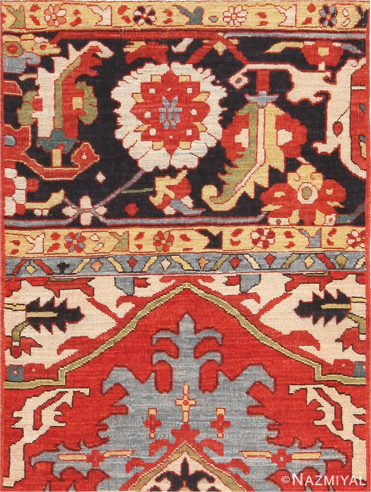 Modern Custom Persian Serapi Heriz Rug Sample #60541 by Nazmiyal Antique Rugs