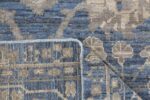Weave Of Decorative Beige and Blue Modern Turkish Oushak Rug 60504 by Nazmiyal NYC
