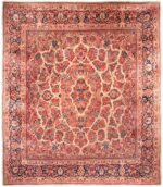 Antique Persian Sarouk Medallion Area Rug 70815 by Nazmiyal NYC