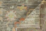 Back Of Charcoal Brown Modern Turkish Oushak Rug 60515 by Nazmiyal NYC