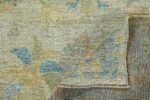 Back Of Floral Grey Modern Turkish Oushak Rug 60513 by Nazmiyal NYC