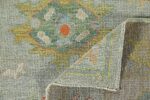 Back Of Green Modern Turkish Oushak Rug 60514 by Nazmiyal NYC