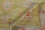 Back Of Green Modern Turkish Oushak Rug 60525 by Nazmiyal NYC