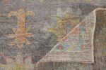 Back Of Grey Modern Turkish Oushak Rug 60517 by Nazmiyal NYC