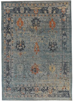 Blue Modern Turkish Oushak Rug 60522 by Nazmiyal NYC