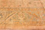 Border Of Large Soft Decorative Antique Turkish Oushak Rug 90040 by Nazmiyal NYC
