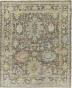 Charcoal Brown Modern Turkish Oushak Rug 60515 by Nazmiyal NYC