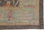 Corner Of Brown Modern Turkish Oushak Rug 60519 by Nazmiyal NYC