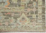 Corner Of Charcoal Brown Modern Turkish Oushak Rug 60515 by Nazmiyal NYC