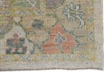 Corner Of Green Modern Turkish Oushak Rug 60516 by Nazmiyal NYC