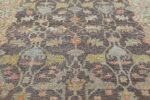 Detail Of Brown Modern Turkish Oushak Rug 60519 by Nazmiyal NYC