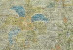 Detail Of Floral Grey Modern Turkish Oushak Rug 60513 by Nazmiyal NYC