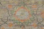 Detail Of Green Modern Turkish Oushak Rug 60521 by Nazmiyal NYC