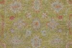 Detail Of Green Modern Turkish Oushak Rug 60525 by Nazmiyal NYC