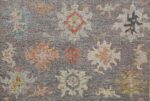 Detail Of Grey Modern Turkish Oushak Rug 60517 by Nazmiyal NYC