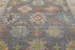 Detail Of Grey Modern Turkish Oushak Rug 60517 by Nazmiyal NYC