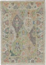 Green Modern Turkish Oushak Rug 60516 by Nazmiyal NYC