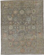 Green Modern Turkish Oushak Rug 60521 by Nazmiyal NYC