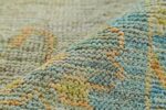 Pile Of Floral Grey Modern Turkish Oushak Rug 60513 by Nazmiyal NYC