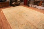 Side View Of Large Soft Decorative Antique Turkish Oushak Rug 90040 by Nazmiyal NYC
