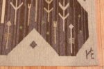 Signature Of Vintage Scandinavian Eva Nemeth Kilim Rug 70842 by Nazmiyal NYC