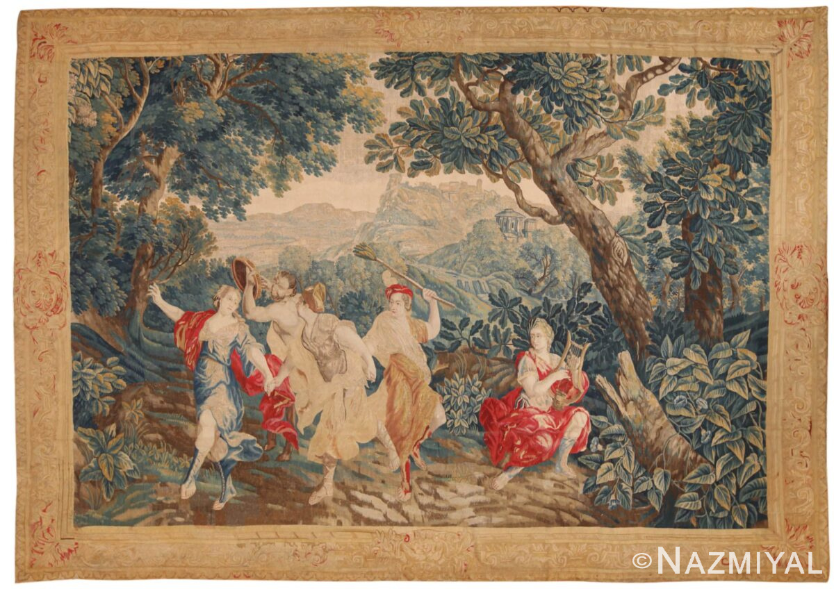 17th Century Antique French Tapestry 70857 by Nazmiyal NYC