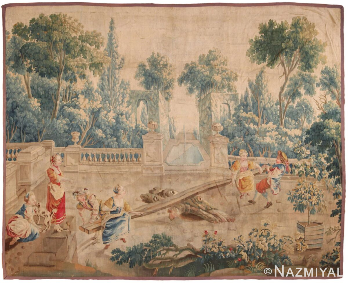 17th Century Antique French Tapestry 70858 by Nazmiyal NYC