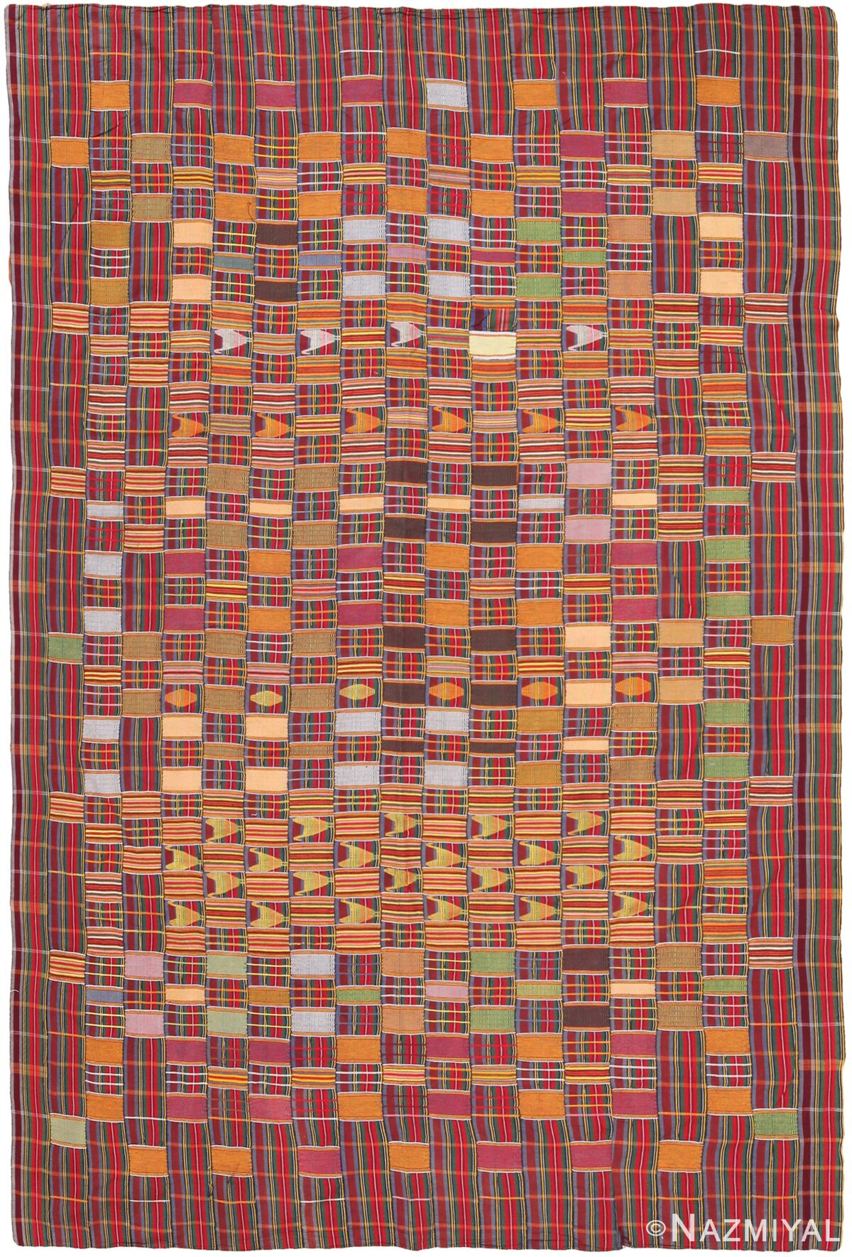 Antique African Ewe Kente Textile 70848 by Nazmiyal NYC