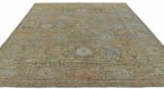 Whole View Of Floral Green Modern Turkish Oushak Rug 60512 by Nazmiyal NYC