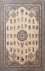 18th Century Large Antique Chinese Ningxia Rug 70812 by Nazmiyal Antique Rugs