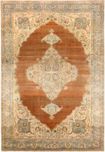 Beautiful and Rare Large Cotton Antique Tabriz Persian Rug 48815 Nazmiyal Antique Rugs