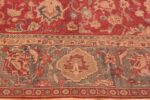 Border Of 17th Century Antique Indian Mughal Gallery Size Rug 70052 by Nazmiyal Antique Rugs