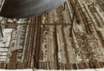 Border Of Brown Earth Tones Modern Distressed Rug 60690 by Nazmiyal Antique Rugs