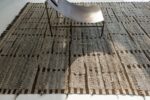 Border Of Brown Modern Distressed Rug 60716 by Nazmiyal Antique Rugs