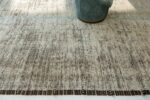Border Of Earth Tones Decorative Modern Distressed Rug 60709 by Nazmiyal Antique Rugs