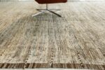 Border Of Earth Tones Modern Distressed Rug 60695 by Nazmiyal Antique Rugs