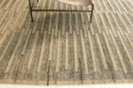 Border Of Geometric Beige Brown Modern Distressed Rug 60702 by Nazmiyal Antique Rugs