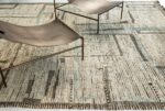 Border Of Geometric Modern Distressed Area Rug 60696 by Nazmiyal Antique Rugs