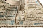 Border Of Nature Inspired Colors Modern Distressed Rug 60691 by Nazmiyal Antique Rugs