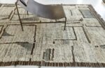 Border Of Primitive Design Modern Distressed Rug 60679 by Nazmiyal Antique Rugs