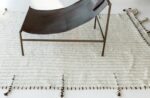 Border Of Solid Ivory Modern Boho Chic Rug 60677 by Nazmiyal Antique Rugs