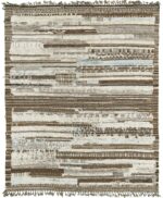 Brown And Blue Modern Distressed Rug 60686 by Nazmiyal Antique Rugs